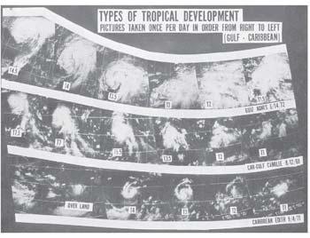 S) Clasificación de acuerdo a intensidad (magnitud de vientos) 1) Depresión tropical: 17 m/s (61 km/h) 2) Tormenta tropical: 18-32 m/s (6-11 km/h) 3) Huracán: mayor que () 33 m/s (116 km/h) Escala