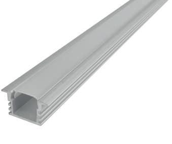 DXAP02 PERFILES Material Perfil rectangular de aluminio acabado natural de sobreponer o empotrar de de largo para recibir tira extraplana de LEDS. Nota: No incluye accesorios. IP 20 2.2 cm 1.