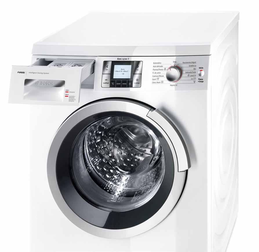 74 Lavado La lavadora i-dos de Bosch, es la única que piensa por ti. Bosch presenta la primera lavadora 100% automática del mercado.