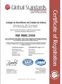 Sistemas de gestión de calidad Se ha implementado un Sistema de Gestión de Calidad en el organismo, que nos permitió recibir en marzo de 2010 el certificado con la nueva versión ISO 9001:2008