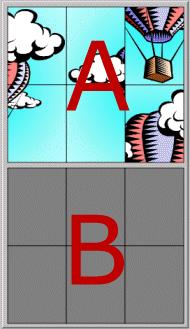 Hay 4 opciones de distribución de los paneles en los puzzles dobles.