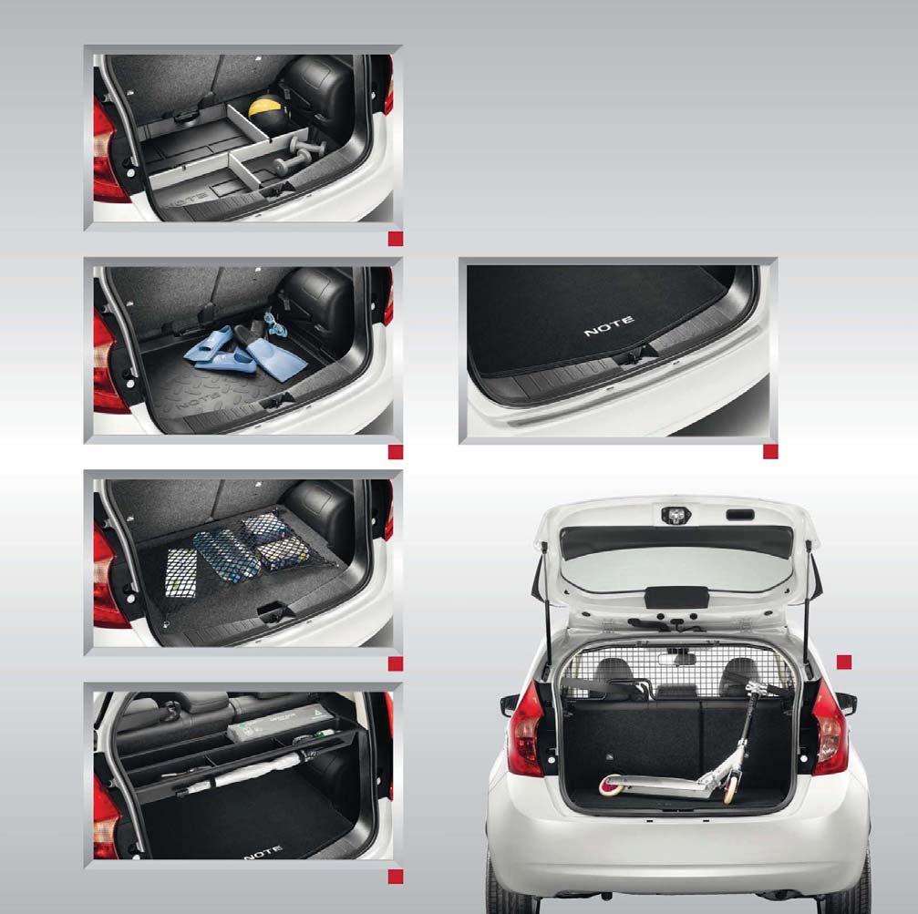 espacio seguro debajo. Flexible. Práctico. Ingenioso. MOLDEA TU ESPACIO. Como no todos cargamos con lo mismo, Nissan ha ideado una gama entera de opciones para personalizar tu espacio de carga.