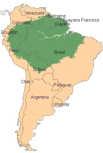 Mapa 1: La Amazonía Fuente: http://www.wrm.org.