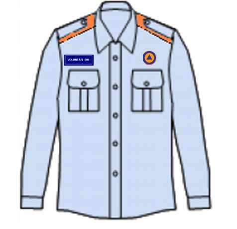 2.3. Uniformitat de representació La uniformitat de representació del voluntariat de protecció civil estarà formada per les peces següents: Camisa Camisa de màniga llarga o curta.