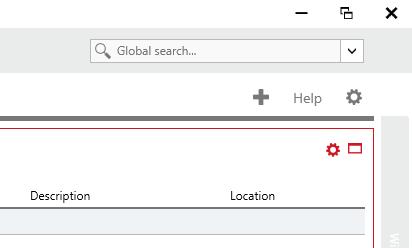 El botón de búsqueda global está situado en la esquina superior derecha de todas las pantallas de Kleos. Esta es la forma más rápida de localizar información en Kleos.