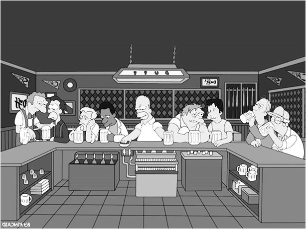 Ejercicio 5. La taberna de Moe es un antro poco recomendable donde los clientes destruyen sus neuronas bebiendo cerveza Duff.