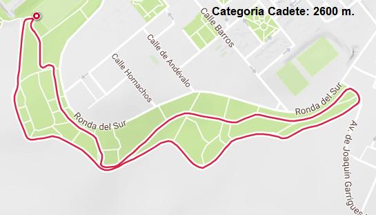 f. JUVENIL (5 km), ABSOLUTA Y VETERANA: 5 km 1 vuelta; 10 km 2 vueltas; 15 km 3 vueltas. 4.