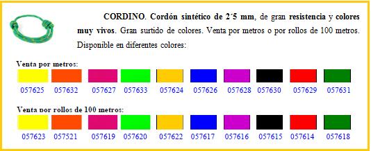 Cada blíster incluye 3 tiras de colores diferentes (2 metros por color).