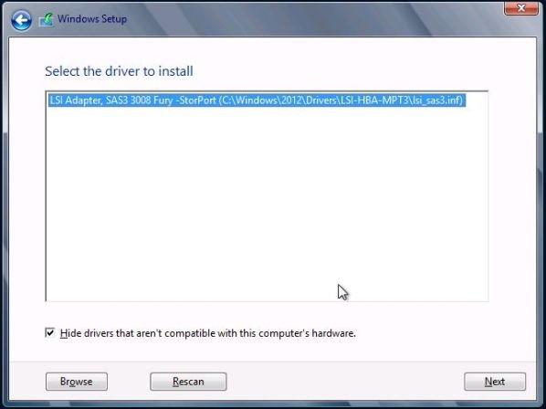 Instalación manual de Windows Server 2012 o 2012 R2 con un medio local o remoto c.