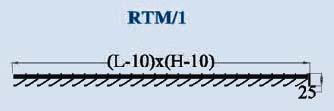 202,02 226,73 1000 251,46 Precio en anodizado y lacado color blanco H: altura RTM Rejilla para techo modular H: altura RTM RTM 1 SENTIDO L : longitud 600 300 26,78