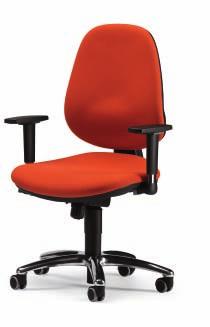 The right dimension and the ergonomic shape of the chair are ideal for office use. Top ergonomic models are available with fixed arms or adjustable arms.