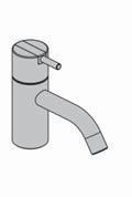 Mezcladores para lavabo / bidé HV1 Mezclador monomando con válvula cerámica, caño fi jo con aireador para el ahorro de agua. Tubos de entrada de 10 mm. Orifi cio: 30 mm, 35 mm como máximo.
