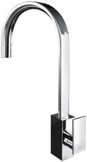 LOOP CHROME 100038862 N17097000 Single lever sink mixer 3/8 with pull-out shower (total length 1500 mm.) and swivel spout. Ø35 mm. ceramic cartridge. Length of hoses 410 mm. plus aerator.