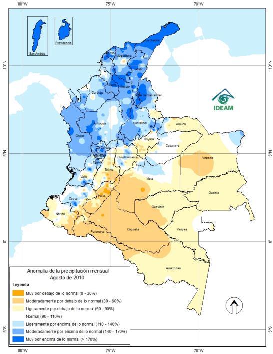 2011 Precipitación en Colombia durante