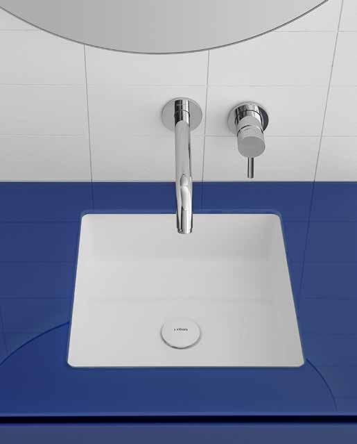 washbasins & TOPS glaze GLAZE square top mount or undermount Ceramilux washbasin.