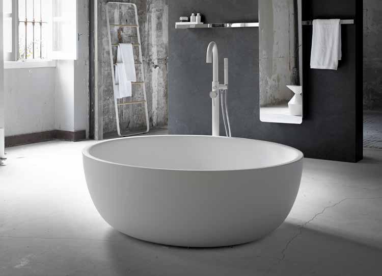 bathtubs Moon MOON free-standing matt Solidsurface bathtub.