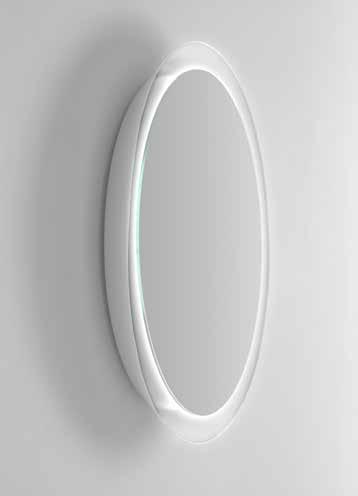 BOWL Rounded mirror with lighting (BW050) or without lighting (BW051)