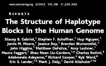 Estudio de 929 bloques haplotípicos