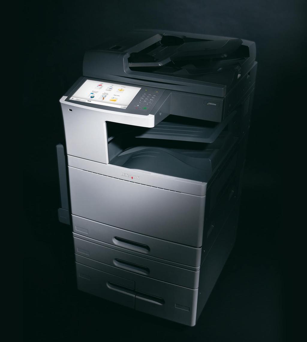 Línea Lexmark XS950 Impresora multifunción color El modelo mostrado ofrece opciones adicionales. Va más allá.