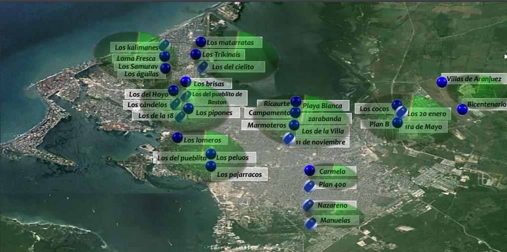 Pandillas activas en Cartagena a julio de