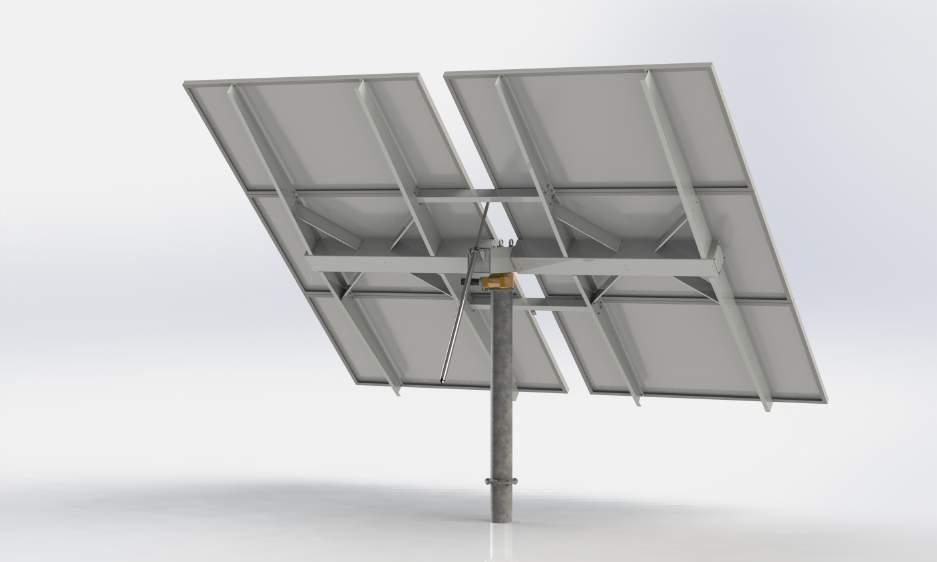6 Seguidores Solares 6.1 VGP Los seguidores solares VGP PVAST integran en una sola unidad módulos fotovoltaicos REC con nuestra tecnología de seguimiento ICPVS.