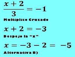 5º) Se despeja la "x" (El coeficiente de