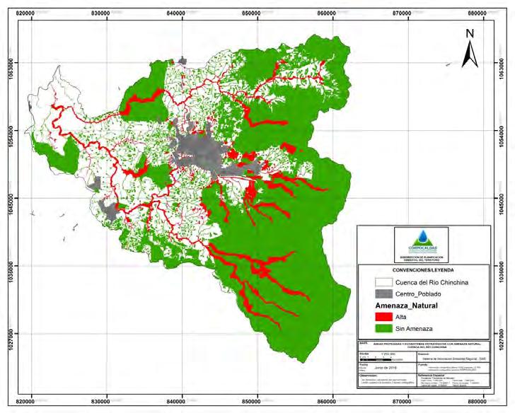 Mapa 8. Áreas protegidas y ecosistemas estratégicos con amenaza natural Fuente: Corpocaldas, 2015 PASO 5.