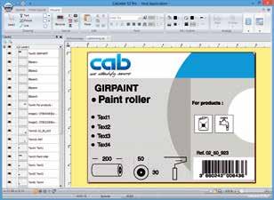 Software de diseño de etiquetas cablabel S3 www.cab.de/es/cablabel Diseñar, controlar y dominar con cablase Los sistemas de marcaje láser de cab se entregan con cablase Editor 5.