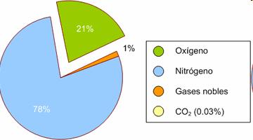 El incremento de los gases de efecto invernadero Como hemos visto anteriormente, la atmósfera que respiramos está formada esencialmente por dos gases, el nitrógeno y el oxígeno, que ocupan un 99 %.