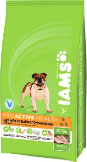 920-1287 27,94 IAMS Iams Adult All Breeds Light Sobrepeso / Esterilizados Alimento completo y equilibrado para la alimentación de los perros adultos a partir de 1 año de edad en