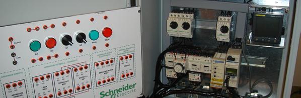Módulo didáctico PCP 1 llave de corte general 4 X 20 A. 1 interruptor diferencial 4 x 25 A, 30 ma. 1 tablero industrial de 600 mm x 500 mm x 200 mm.