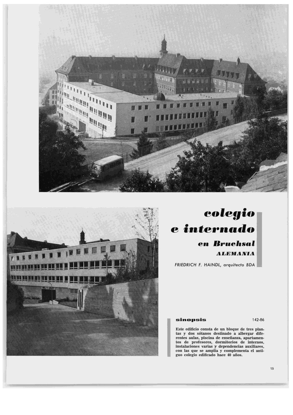Informes de la Construcción Vol. 23, nº 223 Agosto, septiembre de 1970 en Bruehsal FRIEDRICH F.
