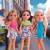 3 muñecas distintas (Rubia, Morena o Castaña) con pelo largo, perfecto para