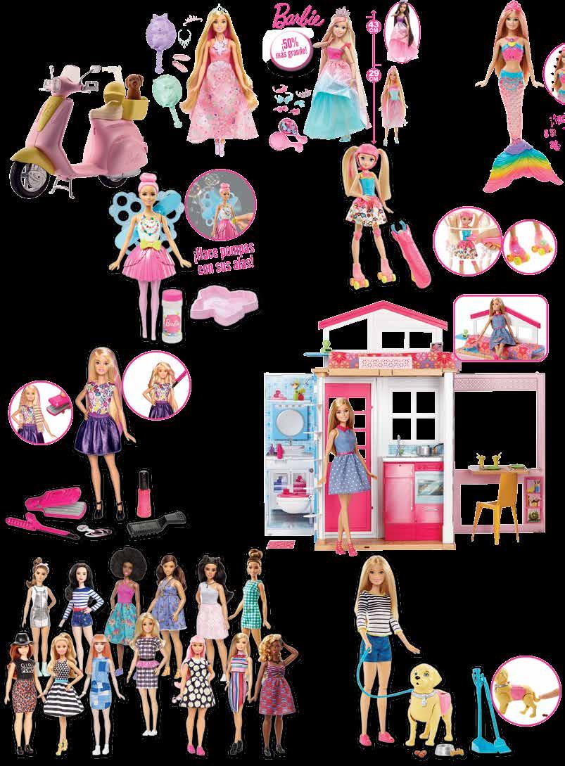 20,99 393-DWH41 Barbie mil peinados mágicos 25,99 394-DPR98 Barbie gran princesa rubia 395-DPR99 Barbie gran princesa morena 20,99 397-DHC40 Barbie sirena luces de arcoiris 12,99 396-DVX56 Moto
