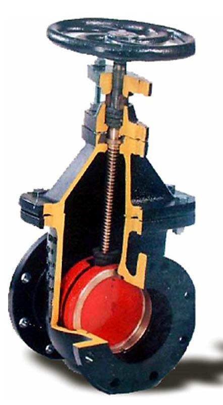 Válvula de compuerta sello de bronce Norma de fabricación AWWA C -500 y NTC -1279 DIAMETROS 2 A 24 (50mm a 600mm) en 30 (750 mm) y 40 (1000 mm) VOLANTE En hierro Dúctil ASTM A-536 Garantiza alta