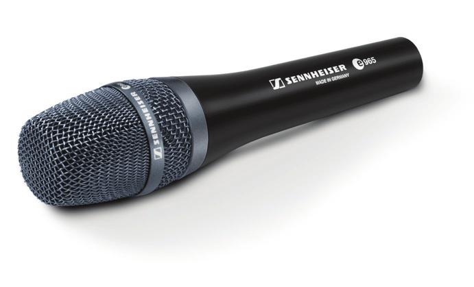 e965 Micrófono de mano para vocalistas con una auténtica cápsula de condensador y diafragma de gran tamaño.
