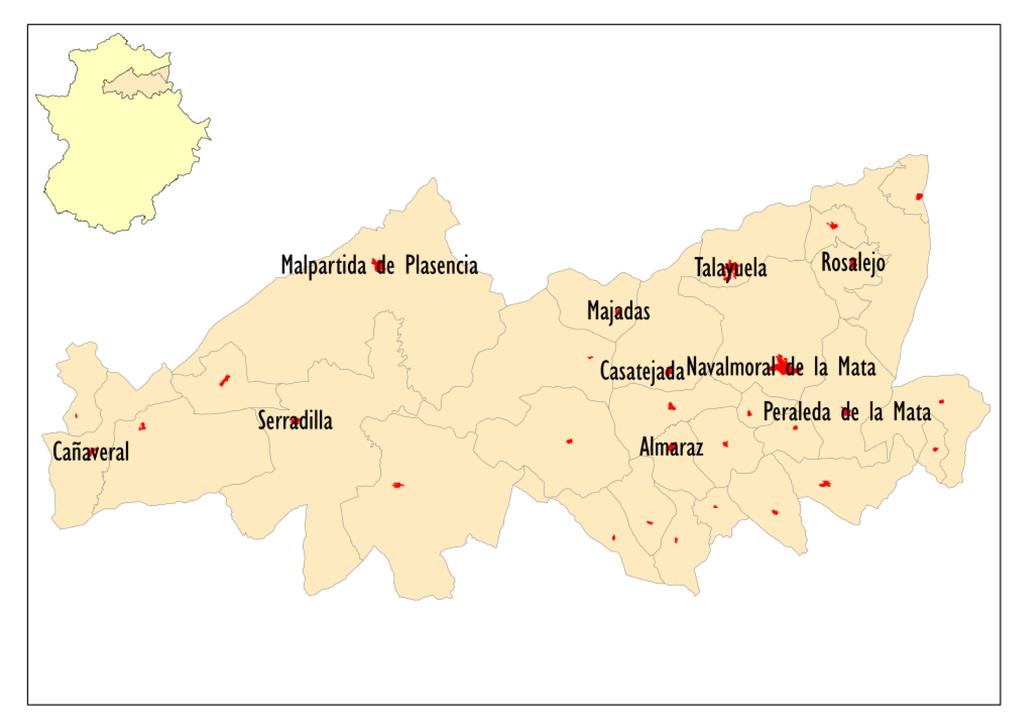 4.6. Reserva de la Biosfera de Monfragüe Nota: Se han etiquetado los núcleos con una población superior a 1.000 habitantes. Establecimientos hoteleros 6.983 1.160 8.143 Alojamientos rurales 1.