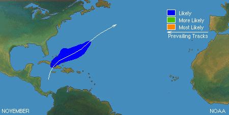 3.Temporada de Huracanes La temporada de huracanes del Atlántico se extiende del 1 de junio al 30 de noviembre. La cuenca del Atlántico incluye el Océano Atlántico, el Mar Caribe y el Golfo de México.