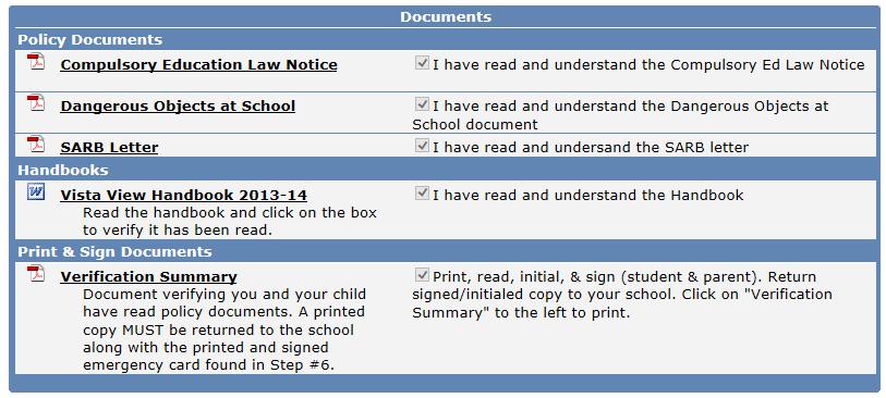8. DOCUMENTOS: PASO 4: Documentos 1. Haga clic en cada documento subrayado para leer. 2.