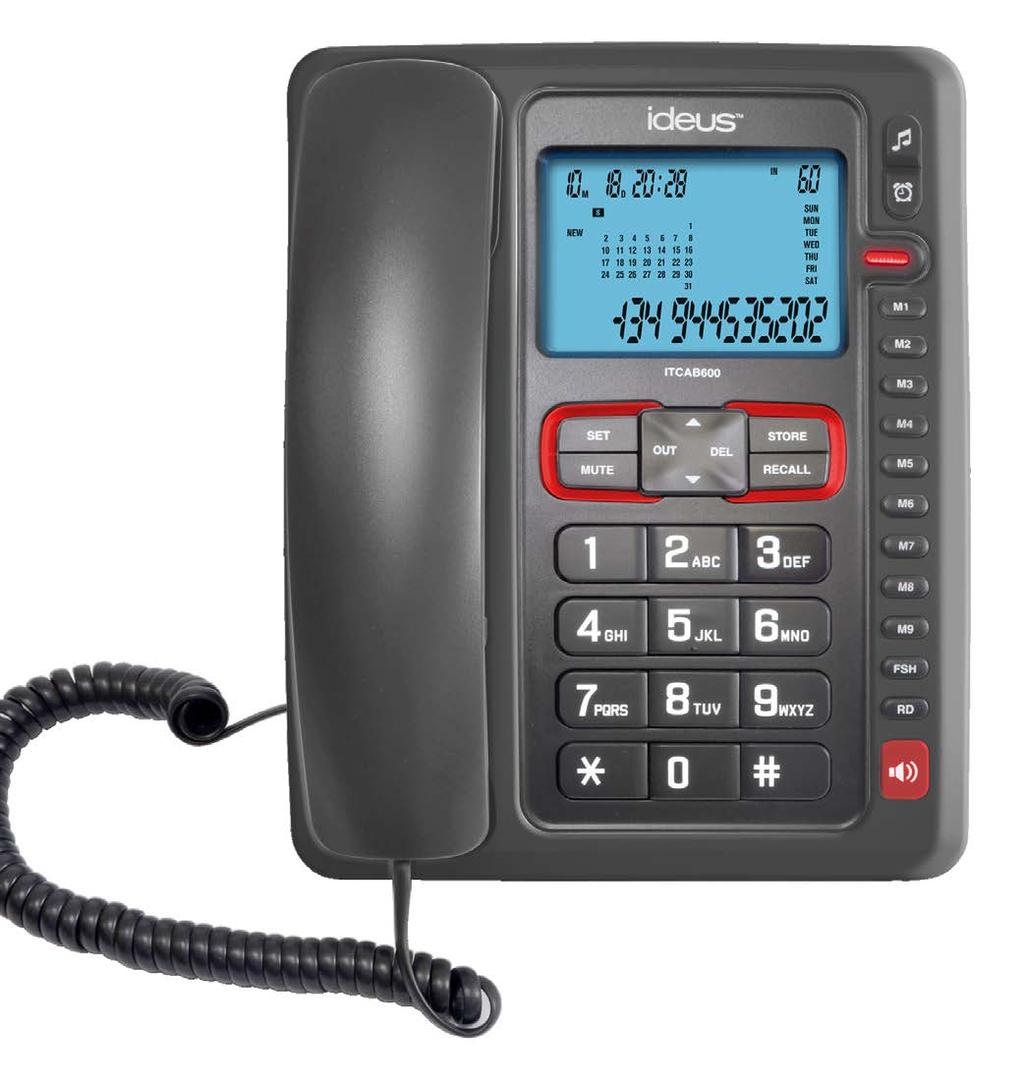 Teléfonos con cable teléfono con cable ITCAB600 sobremesa 9 memorias directas