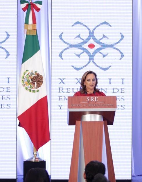 En un mensaje a la prensa, la Canciller informó sobre el conjunto de actividades en las que participaron los titulares de las Representaciones de México
