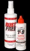 33-21 33-10 SET DE LIMPIEZA - Limpiador y protector contra el óxido Rust Free - Líquido protector del óxido y corrosión T-9, para ser utilizado después de Rust Free JUEGO DE 4 CEPILLOS PARA COLLET -