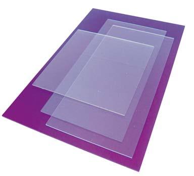 rectangular transparente VIVAK, 120 x 1 x 240 mm. Placa rectangular transparente. AXPET, 120 x 2 x 240 mm.