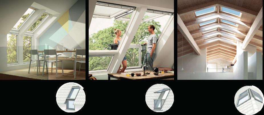 Más luz aún: distintas combinaciones de ventanas Ventana con un elemento vertical Si la estructura del tejado lo permite, combinar una ventana con un elemento vertical consigue aprovechar el espacio