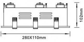 XF003AG Lámpara tipo kardan de 3 luces 
