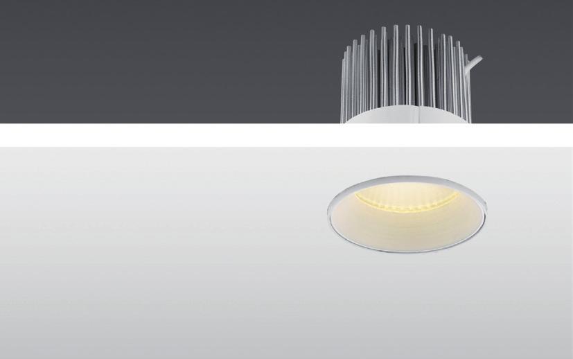 DEMI NTL LED 7W Empotrable LED. Sin marco, permite 2 posiciones: enrasado o semi-empotrado. Aparato sin marco, para una perfecta integración en el techo.