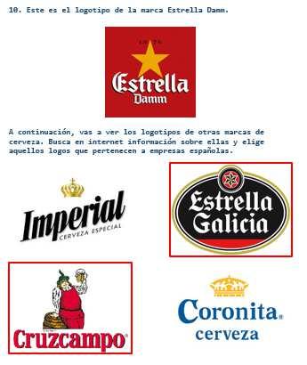 10. Con esta actividad se busca que los estudiantes conozcan algunas de las marcas de cerveza más importantes del mundo hispano (españolas, argentinas y