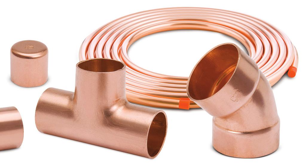 CONEXIONES Y TUBERÍA DE COBRE Somos creadores de la conexión de cobre para la unión soldable, que hoy en día es el estándar en el mercado mundial.