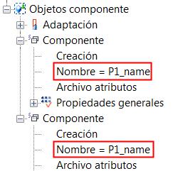 2. Haga clic en Añadir para crear una nueva variable paramétrica. 3. Modifique la variable del siguiente modo: a. En la lista Tipo valor, seleccione Nombre componente.