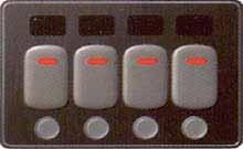 011138 Panel estanco de 3 Interruptores con Led indicador, panel de estado de batería y encendedor de